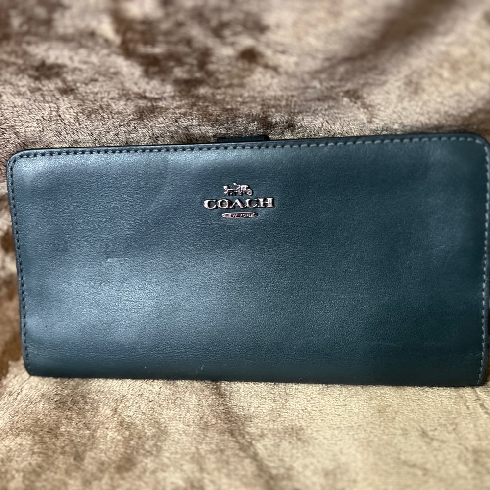 Coach Dark Leather Clutch